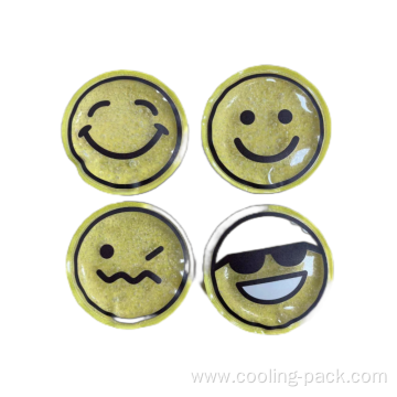 4 Round emoji cartoon gel pack